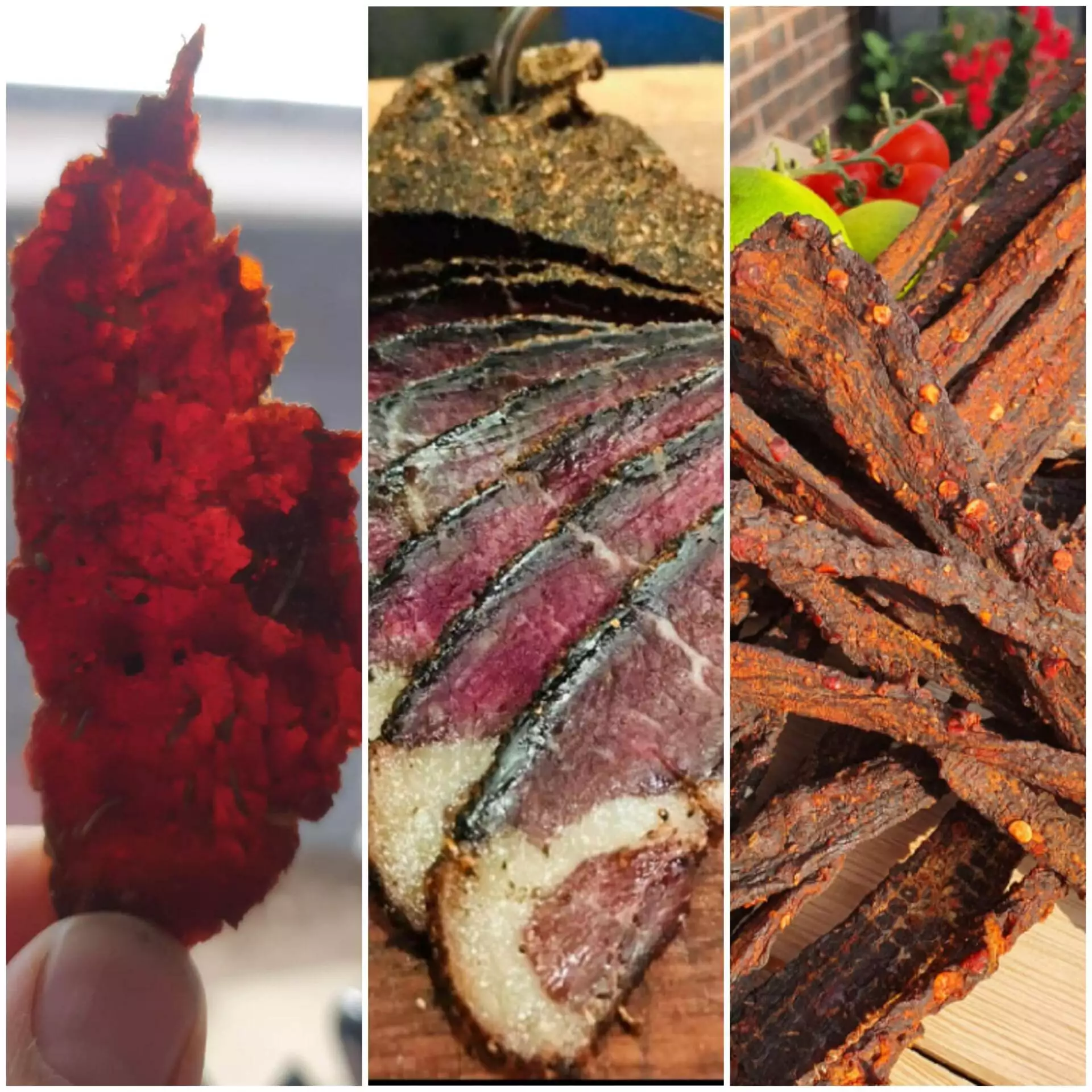 jerky and biltong collage
